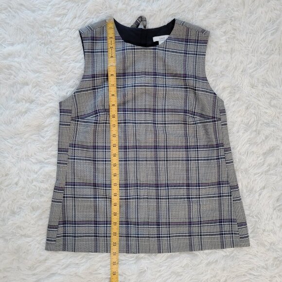 Lewit Lidia Plaid Shell Wool Blend Sleeveless Top - Size Small - Picture 7 of 11